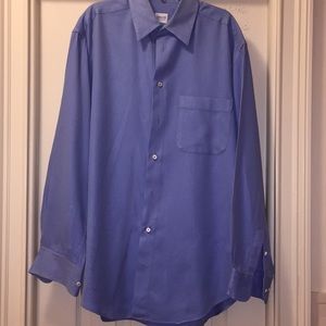 Men’s Armani blue button down shirt.